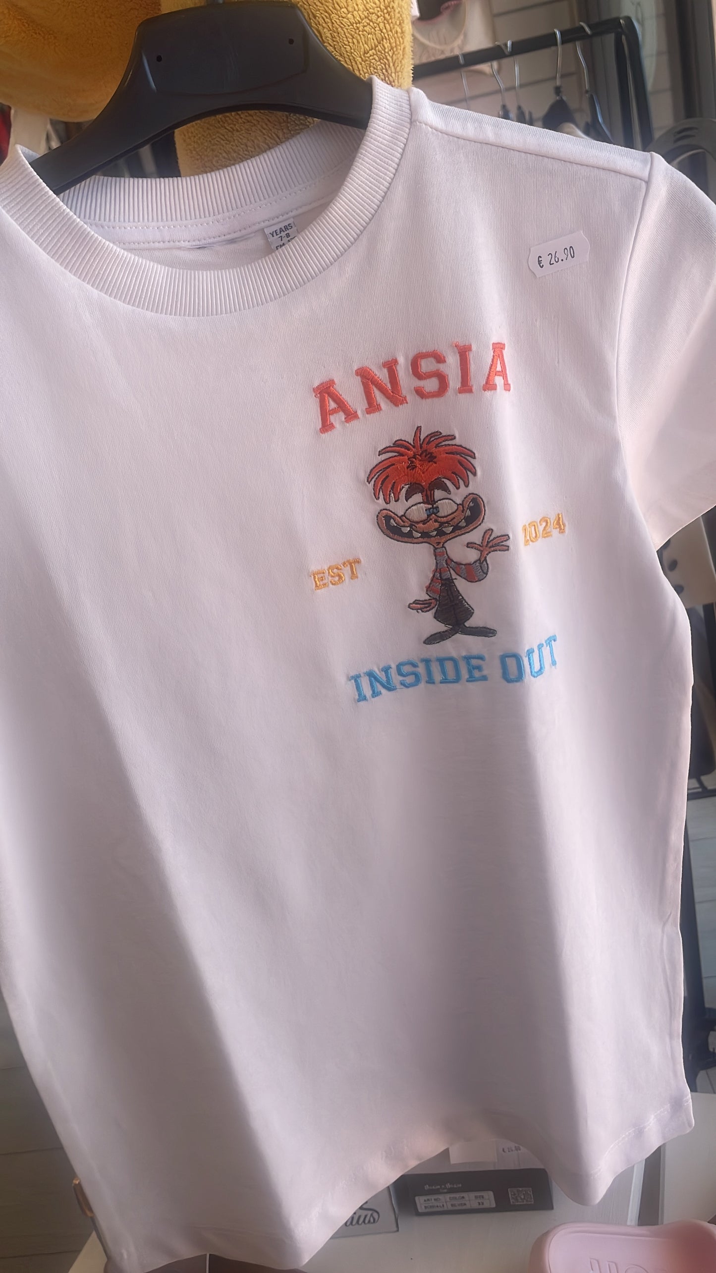 T-shirt inside out