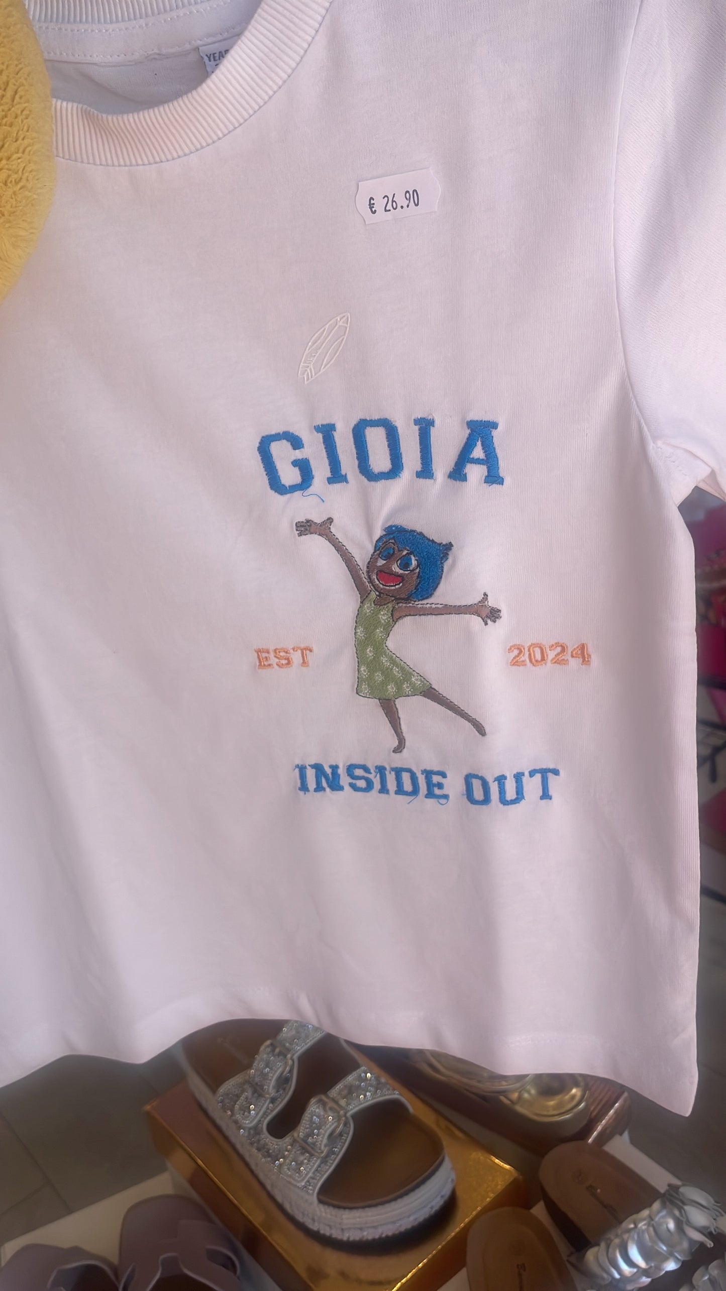 T-shirt inside out