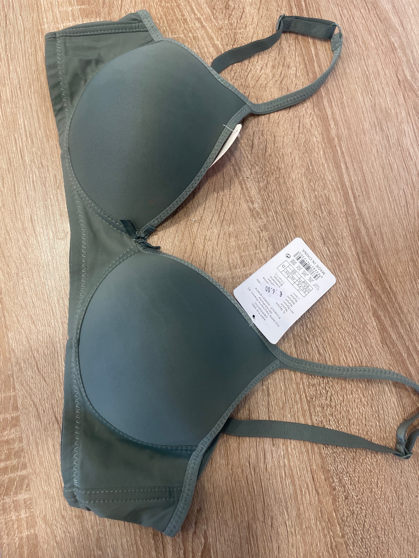 Reggiseno verde liscio KD